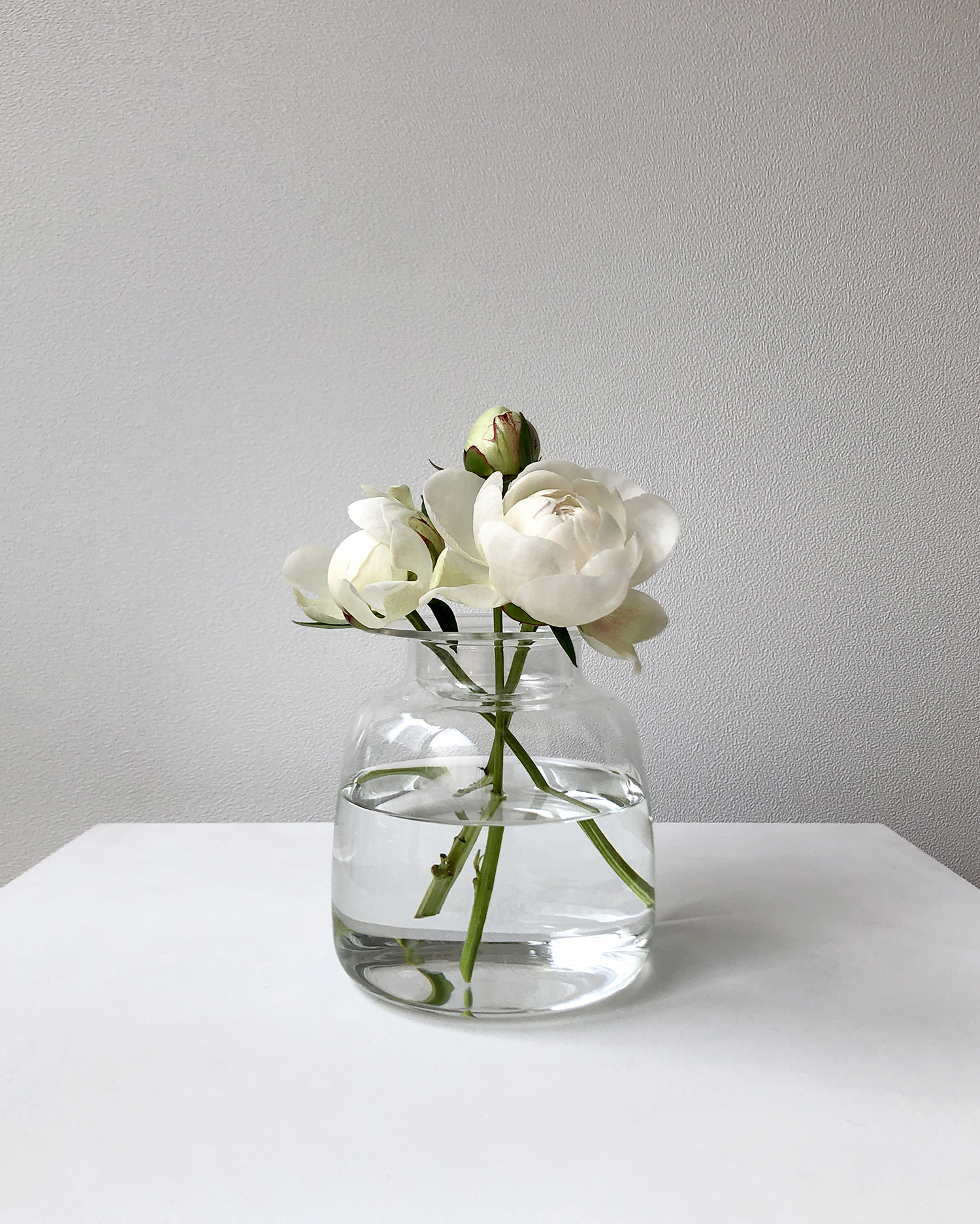 Clear Glass Vase with Lid