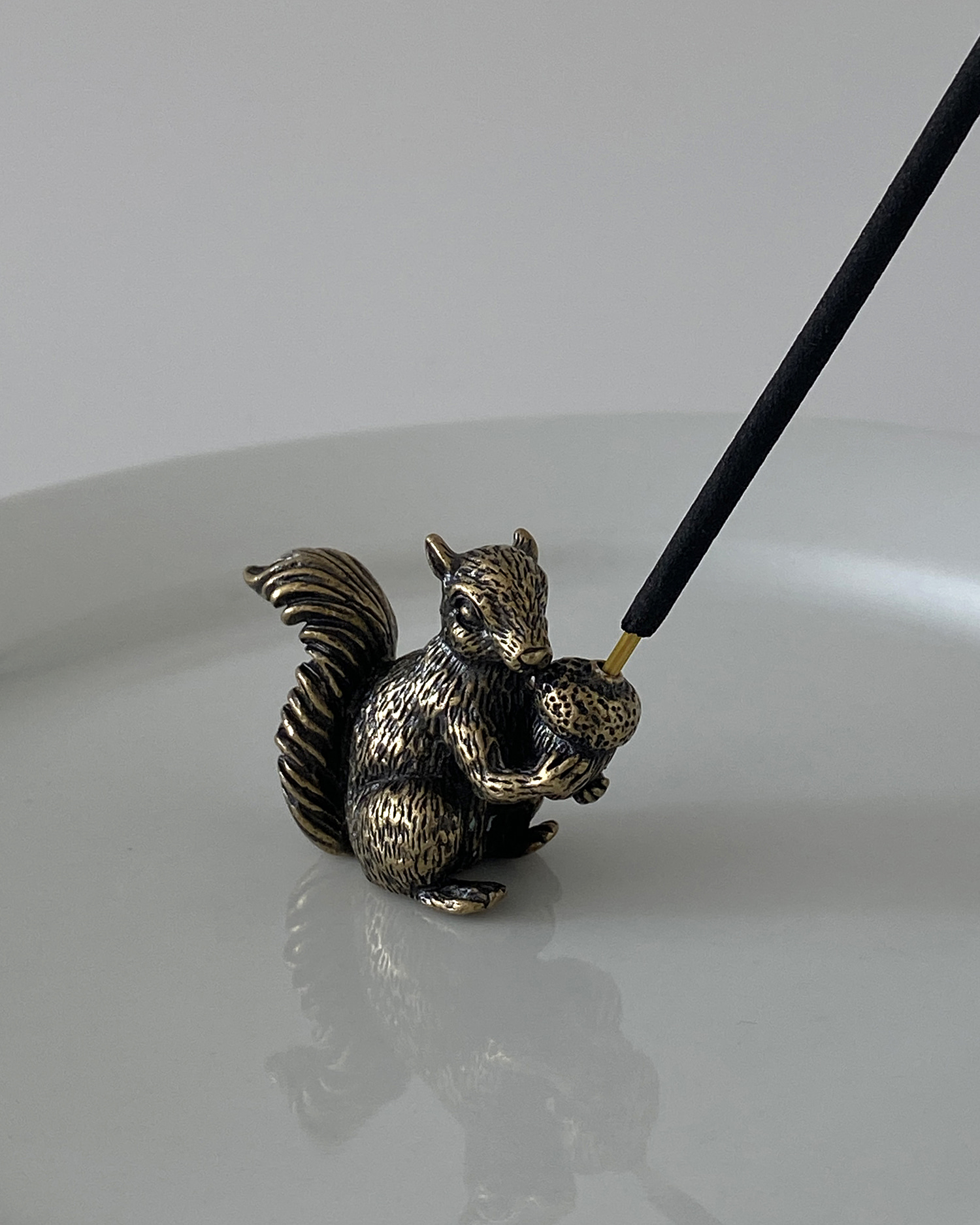 Brass Squirrel (Incense Holder)